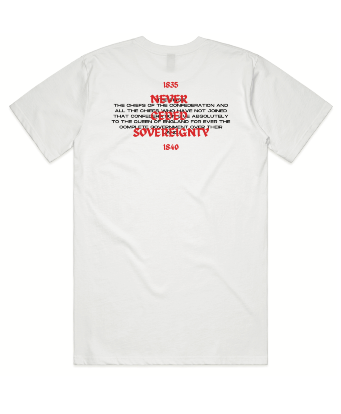 NEVER CEDED OG TEE - MĀ (WHITE)