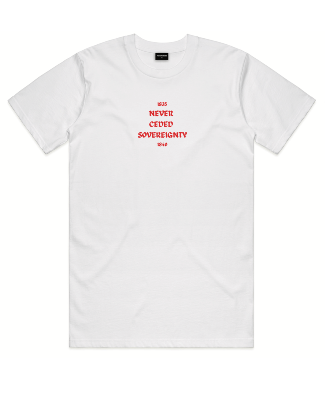 NEVER CEDED OG TEE - MĀ (WHITE)