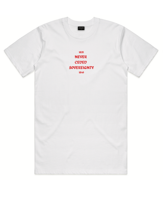 NEVER CEDED OG TEE - MĀ (WHITE)